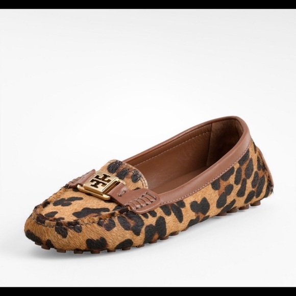 tory burch leopard loafers